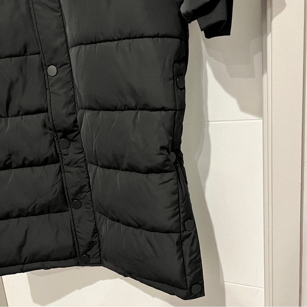 Elegant Black Long Puffer Jacket for Women - Picture 7 of 14